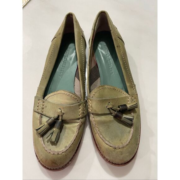 Burberry Shoes - Burberry Tassel leather loafers size 38.5